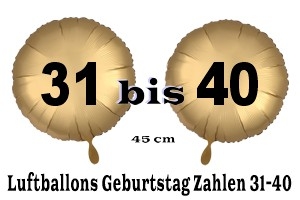Luftballons Geburtstag 31-40