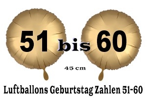 Luftballons Geburtstag 51-60