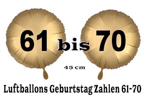 Luftballons Geburtstag 61-70