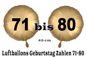 Luftballons Geburtstag 71-80