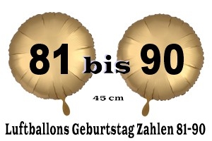 Luftballons Geburtstag 81-90