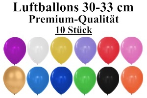 Luftballons 30-33 cm - Latexballons in Premium-Qualität - 10 Stück Beutel