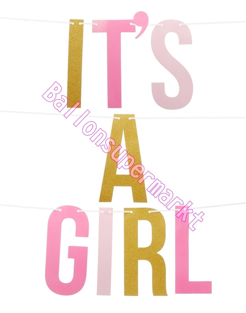 „It’s A Girl“ Banner – Babyparty-Dekoration Für Mädchen, Ideal Für Deko, Tischdekoration Oder Als Fotohintergrund