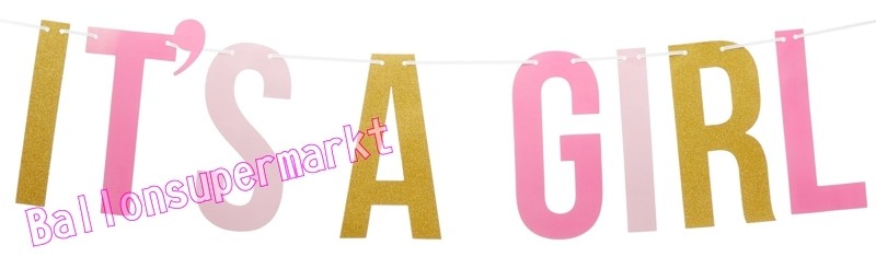 „It’s A Girl“ Banner – Babyparty-Dekoration Für Mädchen, Ideal Für Deko, Tischdekoration Oder Als Fotohintergrund