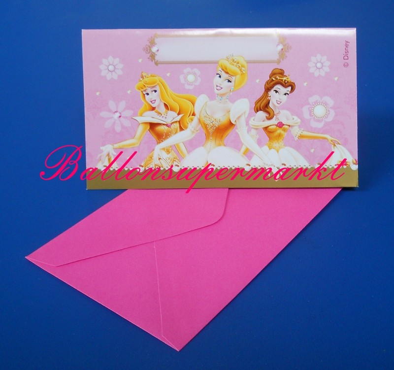 Einladungskarten Disney Princess Partydekoration Kindergeburtstag