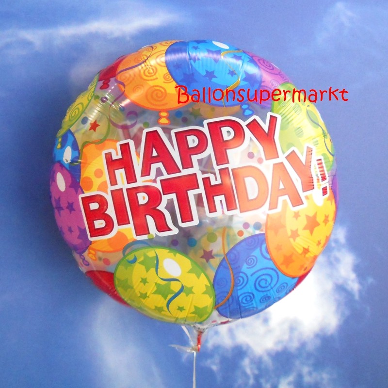 Folienballon 45cm rund Happy Birthday #1 Luftballon Geburtstag Party Dekoration Folienballon 45cm rund Happy Birthday #1 Luftballon Geburtstag Party Dekoration