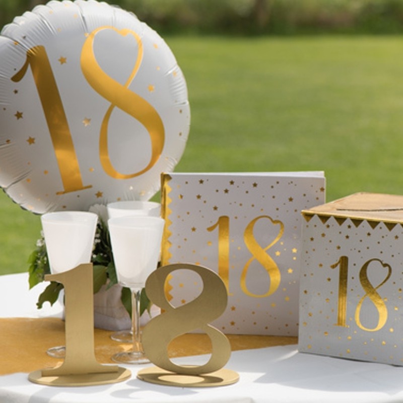 80 Geburtstag Zahl Gold Schwarz Silber Party Deko Set Dekoration
