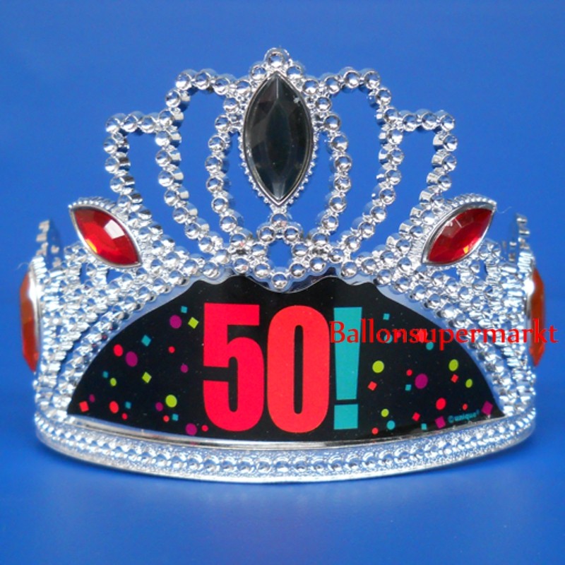 50. Geburtstag Set: Schärpe & Tiara In Roségold – Für Die Geburtstags-Queen, Inkl. Sicherheitsnadel