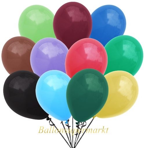 10 Luftballon zum Geburtstag bunt gemischt Latex helium geeignet.ca.30cm 