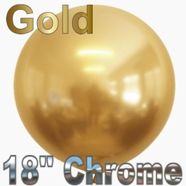 Luftballon in Chrome Gold 45 cm, 1 Stück