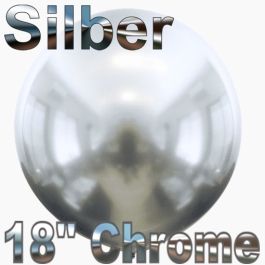 Luftballon in Chrome Silber 45 cm, 1 Stück