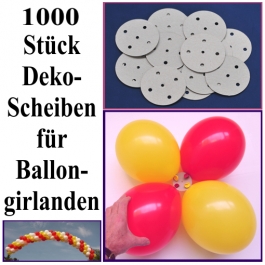 Dekoscheiben für Ballongirlanden, 1000 Stück