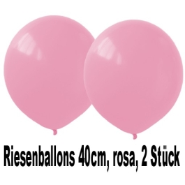 Luftballons 40 cm, Rosa, 2 Stück