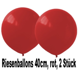 Luftballons 40 cm, Rot, 2 Stück