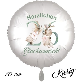 Großer Luftballon zum 26. Geburtstag, Herzlichen Glückwunsch - Boho