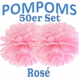 Pompoms Rosé, 50 Stück