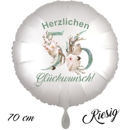 Großer Luftballon zum 56. Geburtstag, Herzlichen Glückwunsch - Boho