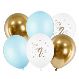 Luftballons zum 1. Geburtstag Junge, 6 Stück
