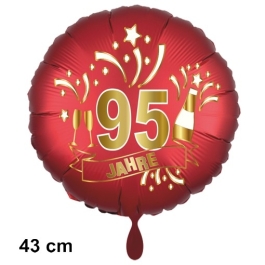 Luftballon aus Folie zum 95. Jahrestag und Jubiläum, 43 cm, rot