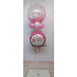 Ballon-Bouquet mit Bubbles Luftballon Hurra ein Mädchen