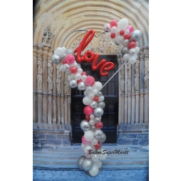 XXL - Herz zur Hochzeit organisch mit unterschiedlichen Ballongrößen