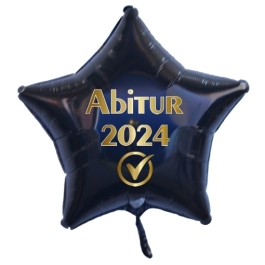Abi 2024 Stern-Luftballon aus Folie mit Helium Ballongas