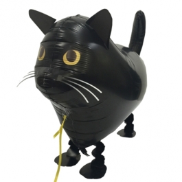 Airwalker-Ballon, schwarze Katze inklusive Helium