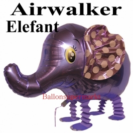 Airwalker Luftballon, Elefant, mit Helium laufender Tier-Ballon, neu