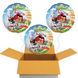 3 Angry Birds Luftballons, inklusive Helium-Ballongas