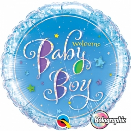 Baby Boy Luftballon aus Folie mit Helium