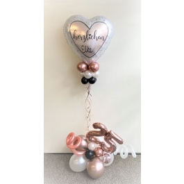 Ballon-Bouquet mit Zahlen Herzlichen Glückwunsch