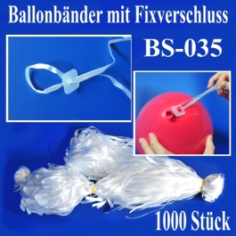 Ballonbänder mit Patent-Fixverschluessen, BS-035, 1000 Stück