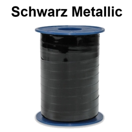 Ballonband Schwarz Metallic auf Rolle