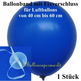 Ballonband mit Fixverschluss, für Luftballons von 40 cm bis 60 cm, 1 Stück