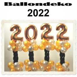 Dekoration Silvester, Tischdekoration, Ballondeko 2022