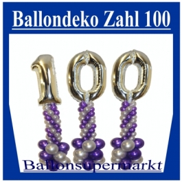 Dekoration aus Luftballons zum 100. Geburtstag