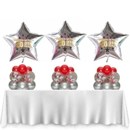 Tischdeko Silvesterparty 3 Stück Ballondeko 2025