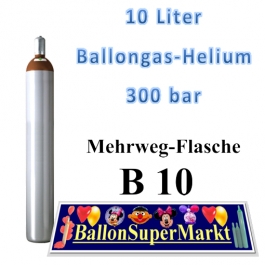 Ballongas 10 Liter Leichtstahlflasche 300 Bar
