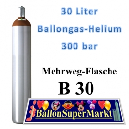 Ballongas 30 Liter Leichtstahlflasche 300 Bar