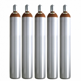 Ballongas Service Großraum NRW Deutschland 5 Ballongasflaschen 50 Liter, 99,996 reines Helium
