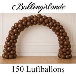 Ballongirlande Chocolate, 150 Luftballons