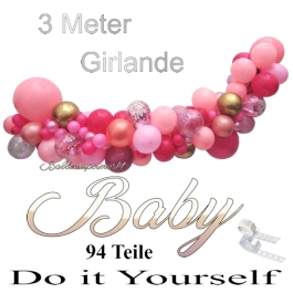 Wilde Ballongirlande Baby-Girl