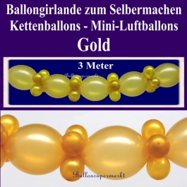 Ballongirlande zum Selbermachen - Dekoration Goldene Hochzeit