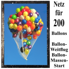 Ballonnetz, Netz für 200 Luftballons zu Ballonmassenstart und Ballonweitflug
