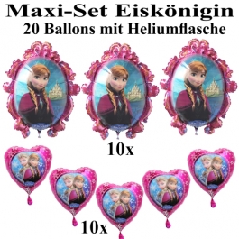 Ballons Helium Maxi Set Eiskönigin Kindergeburtstag