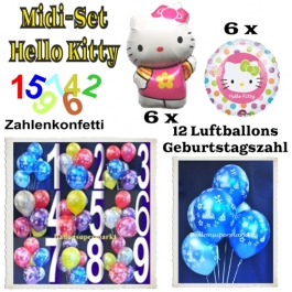 Ballons Helium Midi Set Hello Kitty
