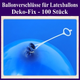 Ballonverschlüsse für Luftballons aus Latex, Deko-Fix, 100 Stück