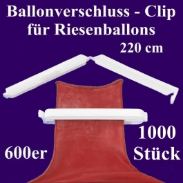 Ballonverschlüsse, Clips, Fixverschlüsse für Riesenballons 600er, 1000 Stück