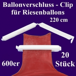 Ballonverschlüsse, Clips, Fixverschlüsse für Riesenballons 600er, 20 Stück