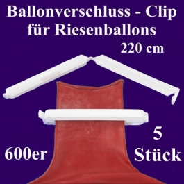 Ballonverschlüsse, Clips, Fixverschlüsse für Riesenballons 600er, 5 Stück